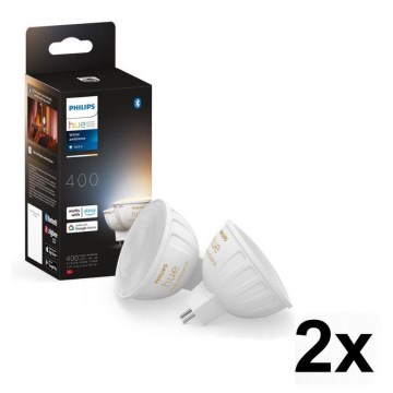 Conjunto de 4 lâmpadas LED reguláveis Philips Hue WHITE AMBIANCE GU5,3/MR16/5,1W/12V 2200-6500K