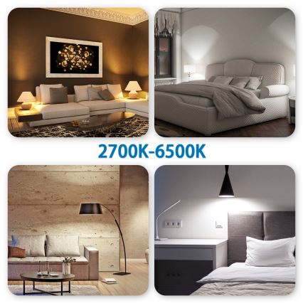 Pack de 4 lâmpadas LED RGBW reguláveis Smart GU10/4,9W/230V 2700–6500K - Aigostar