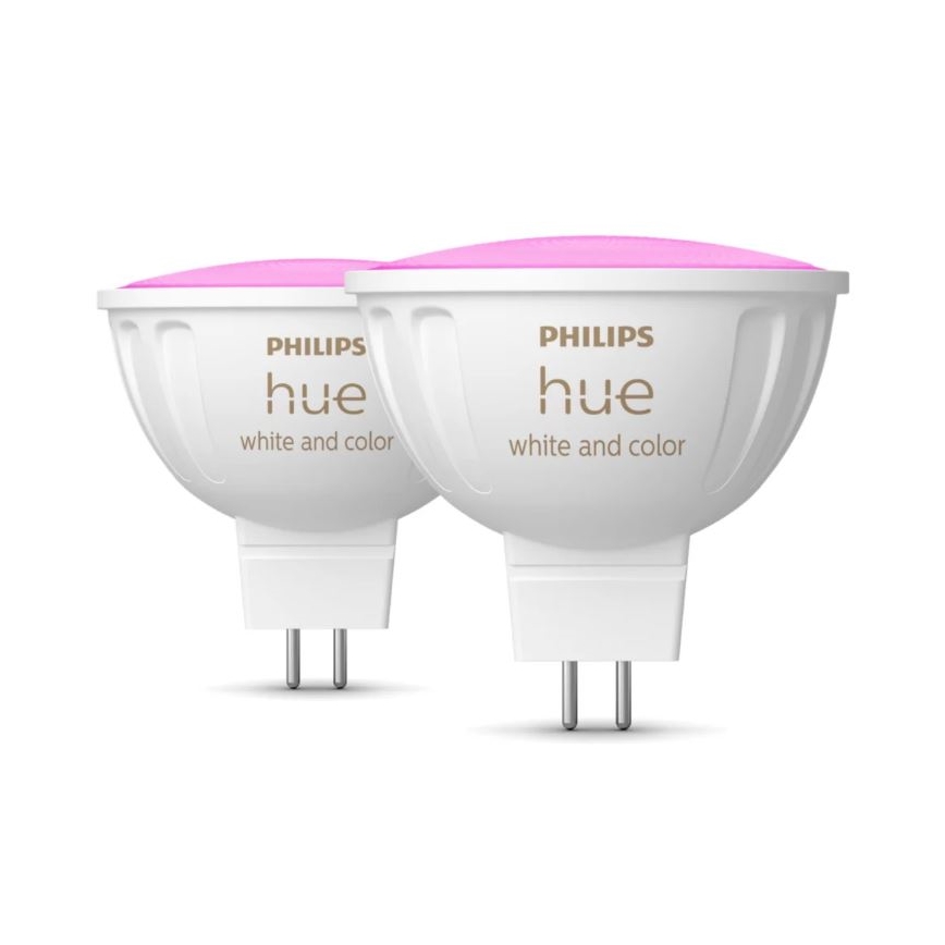 Conjunto de 4 lâmpadas LED RGBW dimerizáveis Philips Hue WHITE AND COLOR AMBIANCE GU5,3/MR16/6,3W/12V 2000-6500K