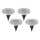Conjunto de 4 lâmpadas solares LED CLAVO, 1x pilha AAA, 4000 K, IP44, 300 mAh