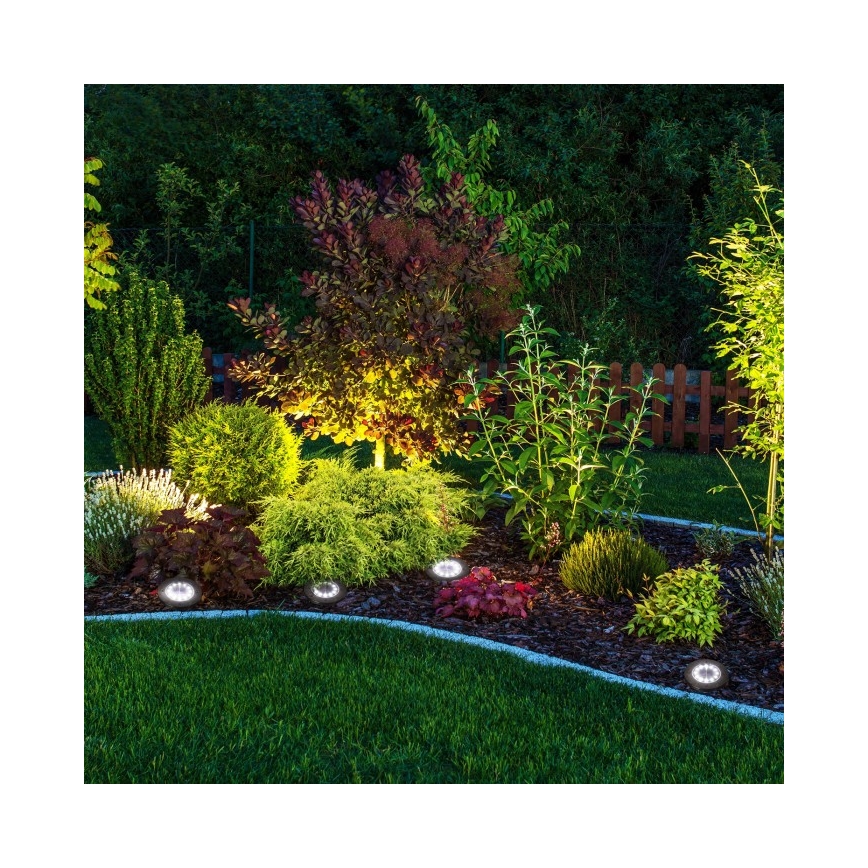 Conjunto de 4 lâmpadas solares LED CLAVO, 1x pilha AAA, 4000 K, IP44, 300 mAh