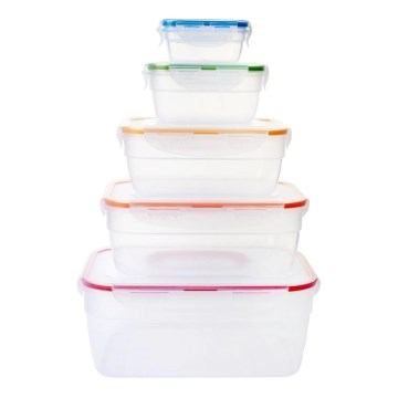 Conjunto de 5 recipientes para alimentos LOCK