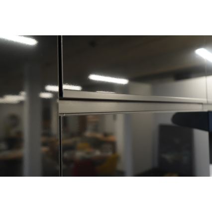 Conjunto de cozinha MARINA 240 cm carvalho craft/preto brilhante