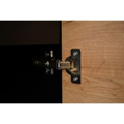 Conjunto de cozinha MARINA 240 cm carvalho craft/preto brilhante