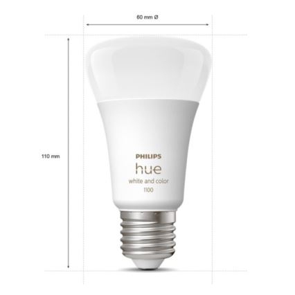 Conjunto de iniciação Philips Hue WHITE AND COLOR AMBIANCE  3xE27/9W 2000-6500K + dispositivo de interligação