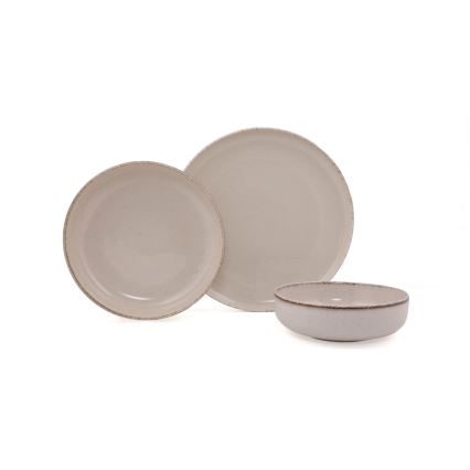 Conjunto de jantar, 12 peças, bege/porcelana