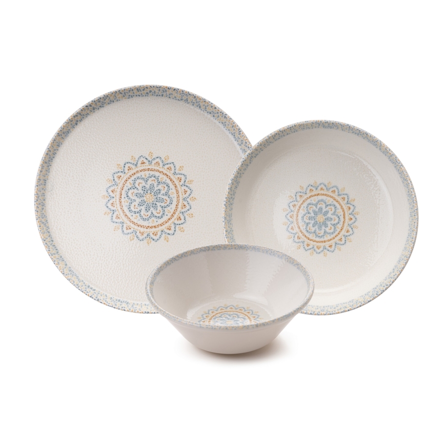 Conjunto de jantar 12 peças branco/porcelana