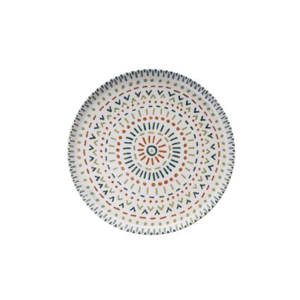 Conjunto de jantar 12 peças multicolorido/porcelana