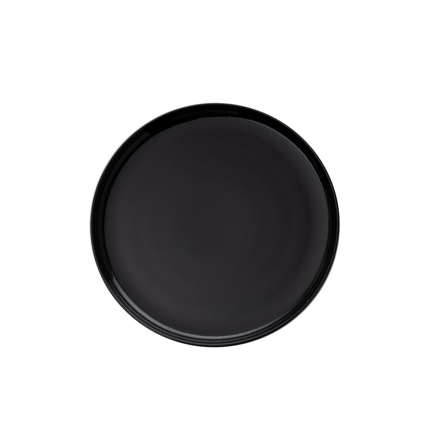 Conjunto de jantar 12 peças preto/porcelana