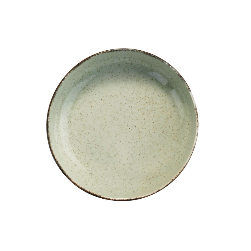 Conjunto de jantar 12 peças verde/porcelana