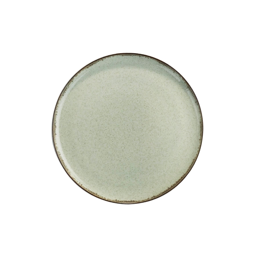 Conjunto de jantar 12 peças verde/porcelana