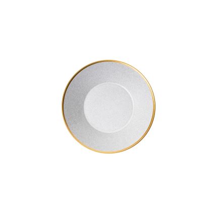 Conjunto de jantar 16 peças cinzento/dourado/porcelana