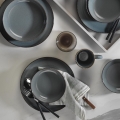 Conjunto de jantar 16 peças cinzento/porcelana