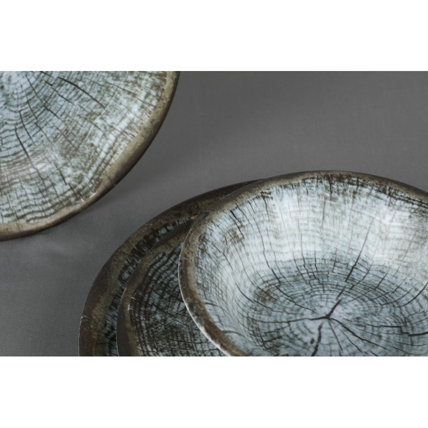 Conjunto de jantar 18 peças azul/porcelana