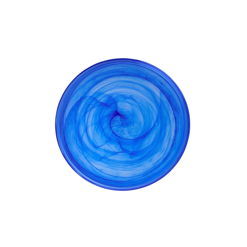 Conjunto de jantar 18 peças azul/vidro