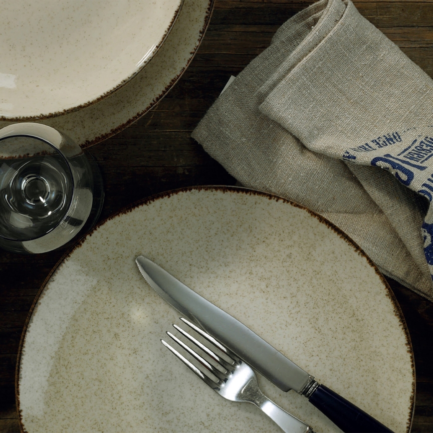 Conjunto de jantar 18 peças bege/porcelana