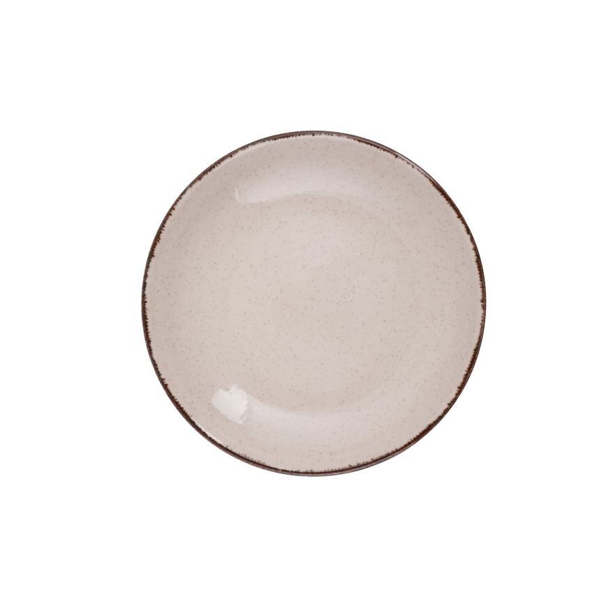 Conjunto de jantar 18 peças bege/porcelana