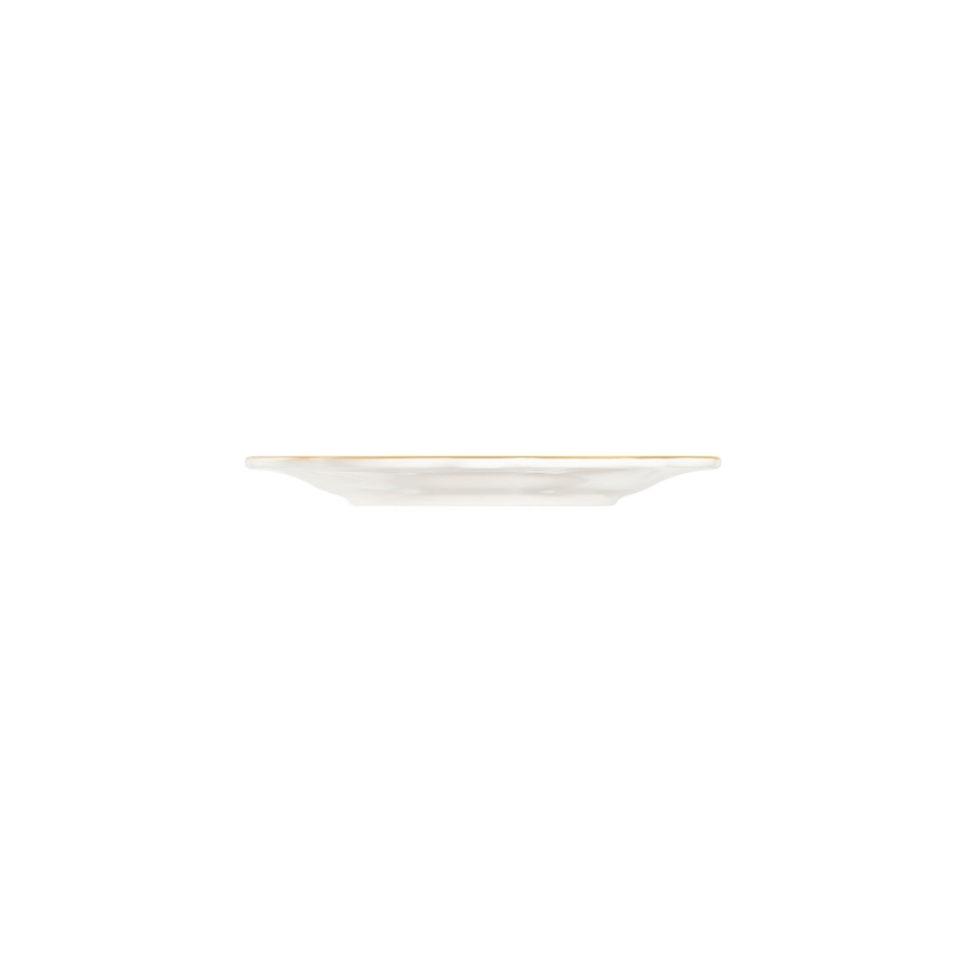 Conjunto de jantar 18 peças branco/dourado/porcelana