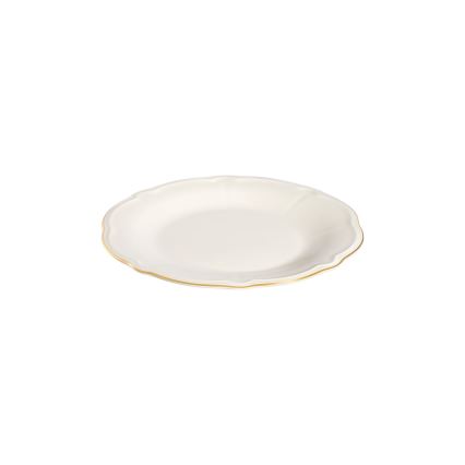 Conjunto de jantar 18 peças branco/dourado/porcelana