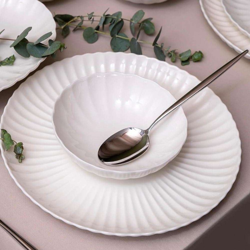 Conjunto de jantar 18 peças branco/porcelana