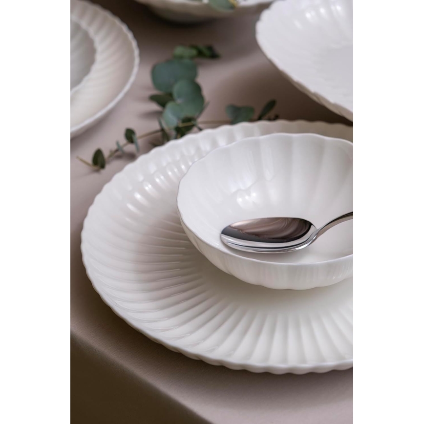 Conjunto de jantar 18 peças branco/porcelana