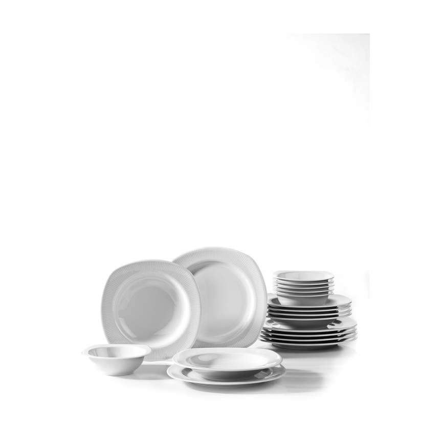 Conjunto de jantar 18 peças branco/porcelana