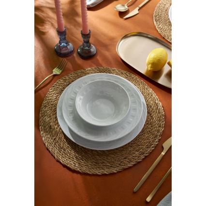 Conjunto de jantar 18 peças branco/porcelana
