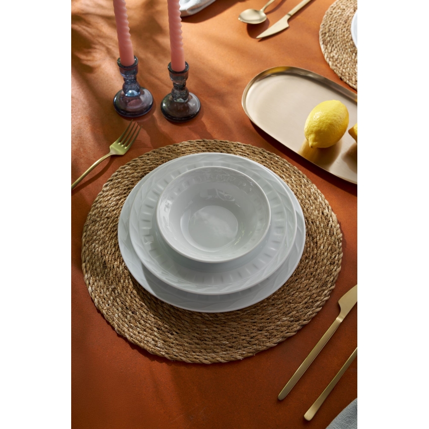 Conjunto de jantar 18 peças branco/porcelana
