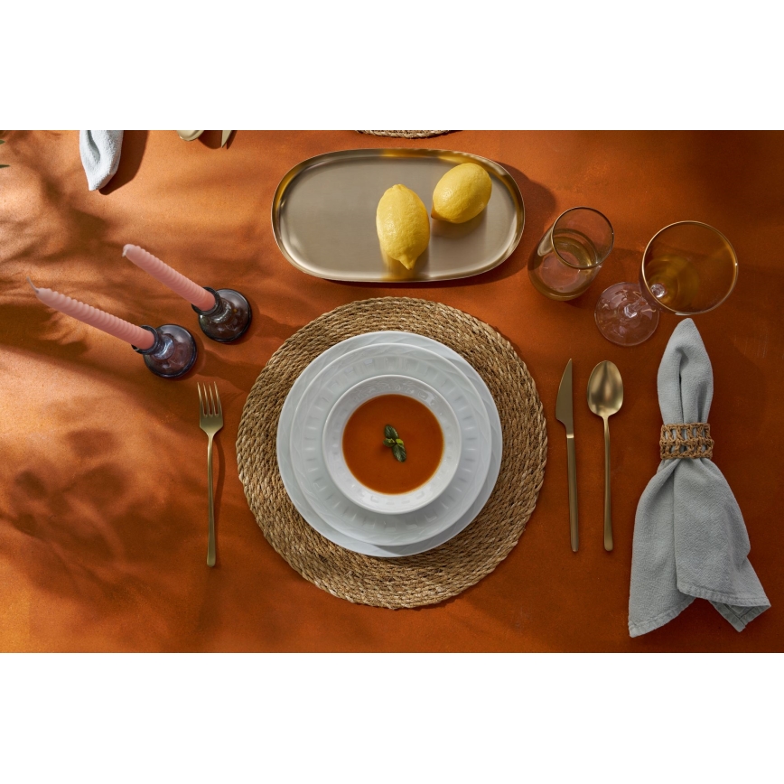Conjunto de jantar 18 peças branco/porcelana