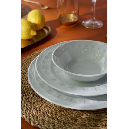 Conjunto de jantar 18 peças branco/porcelana