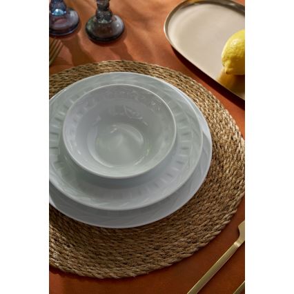 Conjunto de jantar 18 peças branco/porcelana