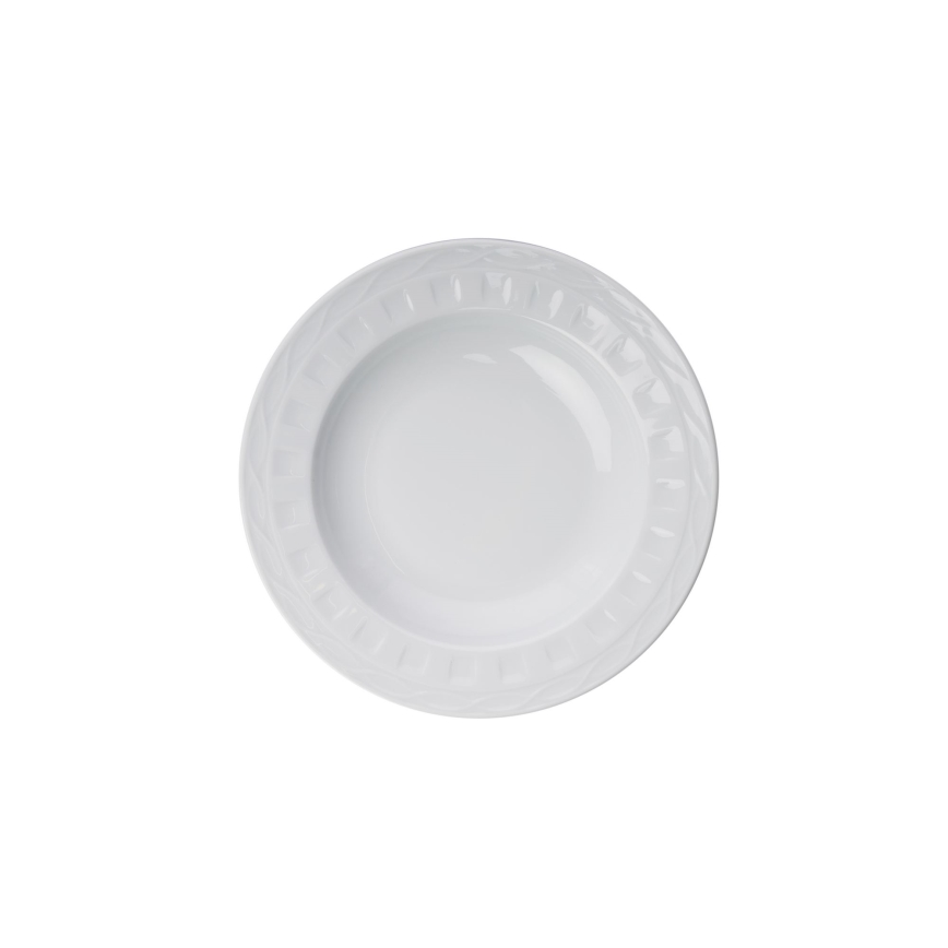Conjunto de jantar 18 peças branco/porcelana