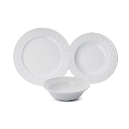 Conjunto de jantar 18 peças branco/porcelana
