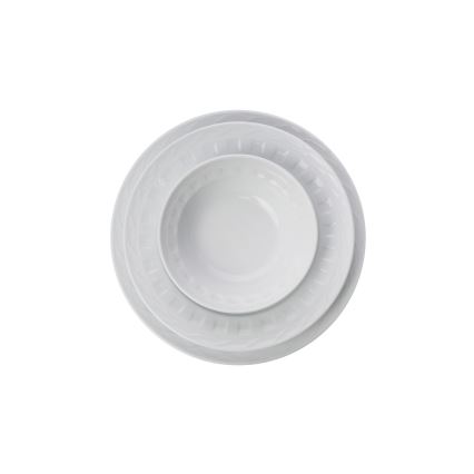 Conjunto de jantar 18 peças branco/porcelana
