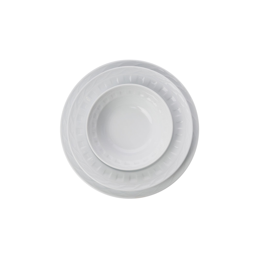 Conjunto de jantar 18 peças branco/porcelana