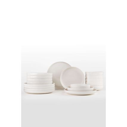 Conjunto de jantar 18 peças branco/porcelana