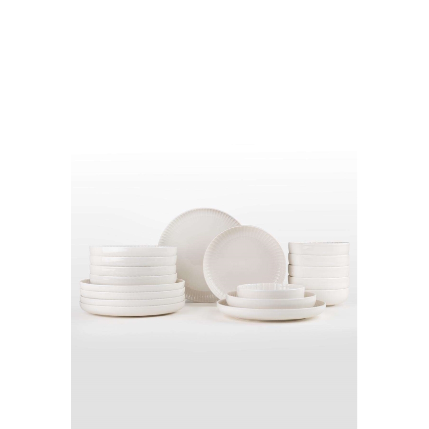 Conjunto de jantar 18 peças branco/porcelana