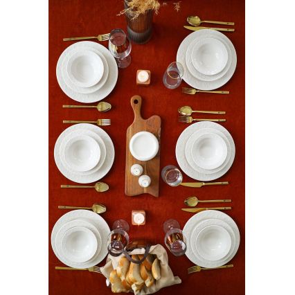 Conjunto de jantar 18 peças branco/porcelana