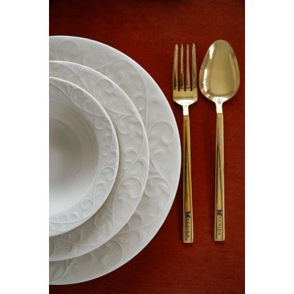 Conjunto de jantar 18 peças branco/porcelana