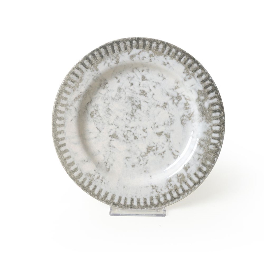 Conjunto de jantar 18 peças cinzento/cerâmica