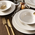 Conjunto de jantar 18 peças em porcelana branca