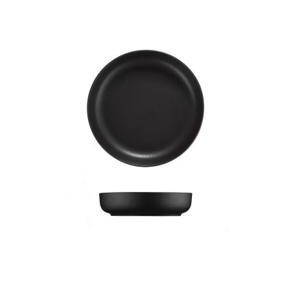 Conjunto de jantar 18 peças em porcelana, preto