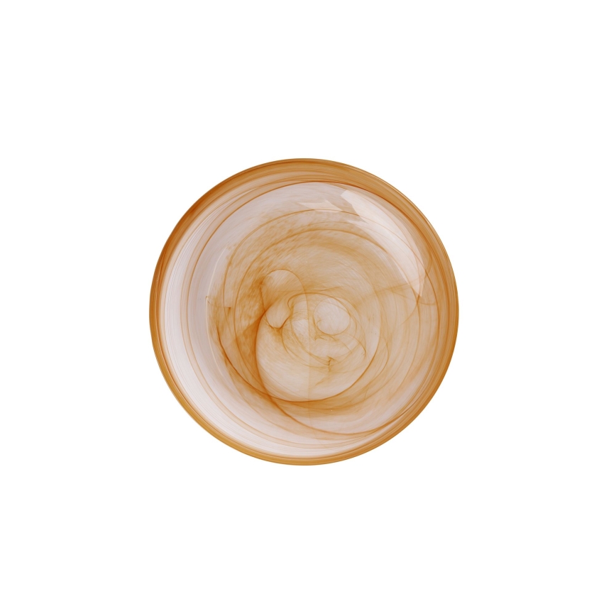 Conjunto de jantar 18 peças laranja/vidro