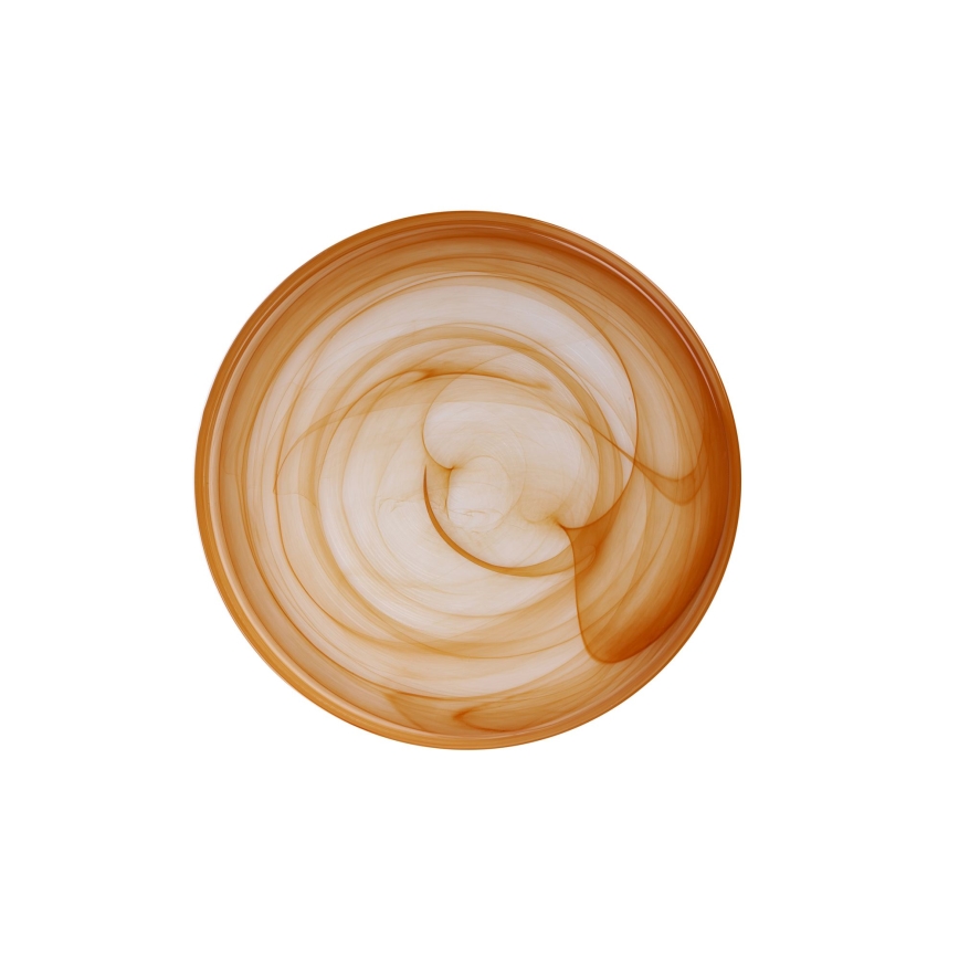 Conjunto de jantar 18 peças laranja/vidro