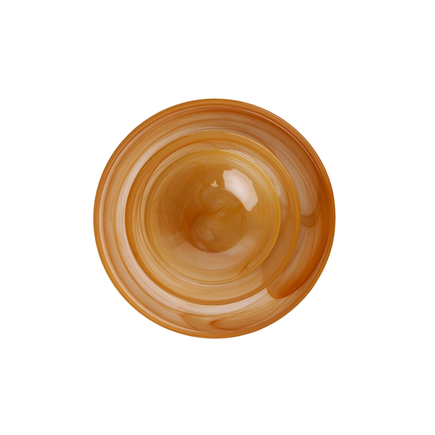 Conjunto de jantar 18 peças laranja/vidro