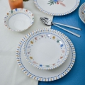 Conjunto de jantar 18 peças multicolorido/porcelana