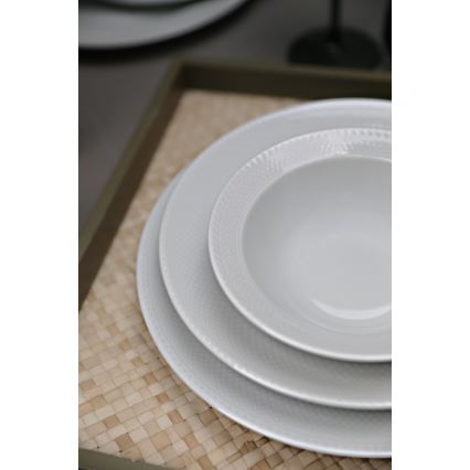 Conjunto de jantar 18 peças, porcelana branca