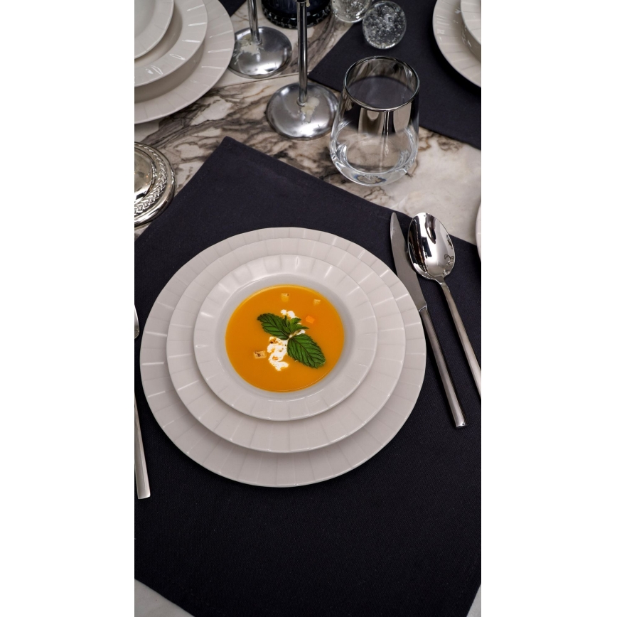 Conjunto de jantar 18 peças - porcelana branca