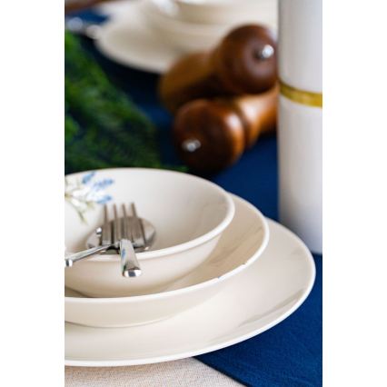 Conjunto de jantar 18 peças, porcelana, branco/azul/verde