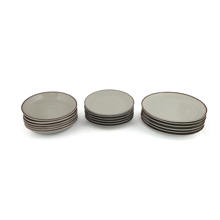 Conjunto de jantar 18 peças verde/porcelana